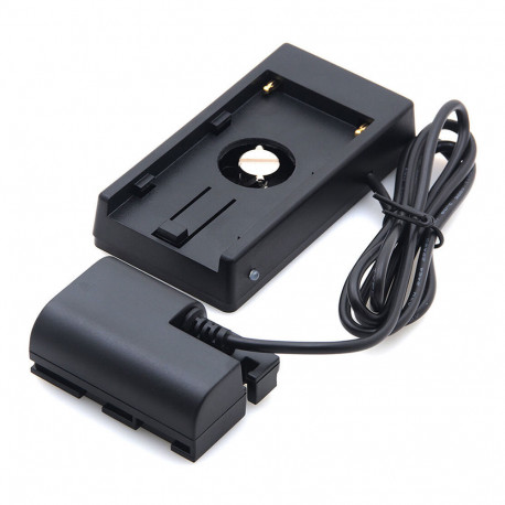 Caruba Canon LP E6 Full Decoding Dummy Batterij + F970 Batterijhuls (rechte kabel)