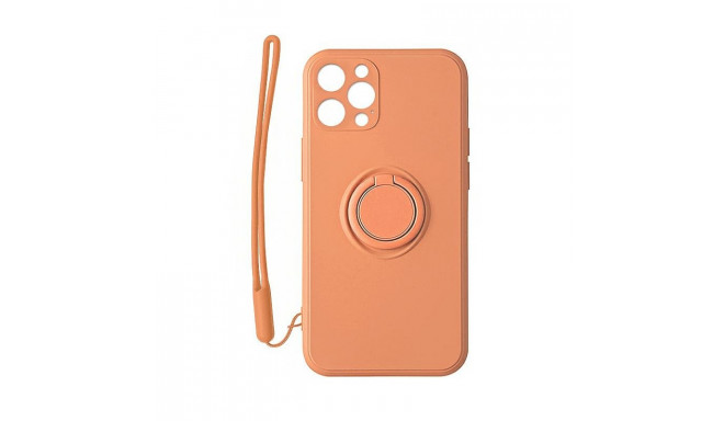 Mocco Pastel Ring Silicone Back Case for Apple iPhone 12 Max Orange