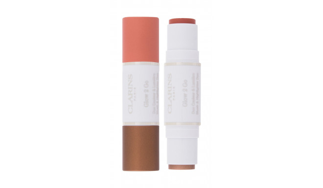 Clarins Glow 2 Go Blush & Highlighter Duo (9ml) (02 Golden Peach)