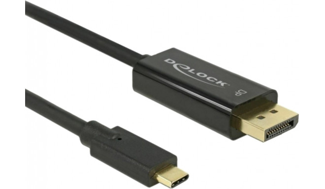Delock kaabel USB-C - DisplayPort 2m, must (85256)