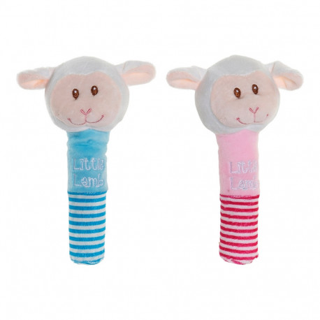 Mīkstā Skanošā Mantiņa DKD Home Decor Zils Rozā Poliesters (2 pcs) (12 x 7 x 20 cm) (2 pcs)