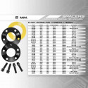 Atdalītāju komplekts OMP 4x100 56,1 M12 x 1,5 5 mm