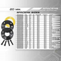 Набор разделителей OMP 4x100 57,1 M12 x 1,5 20 mm