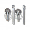Bonnet lock Sparco 01606S Silver