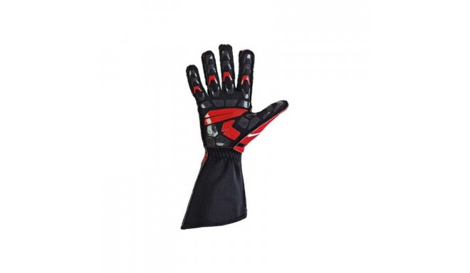 Men's Driving Gloves OMP KS-2R Sarkans Melns (XL)