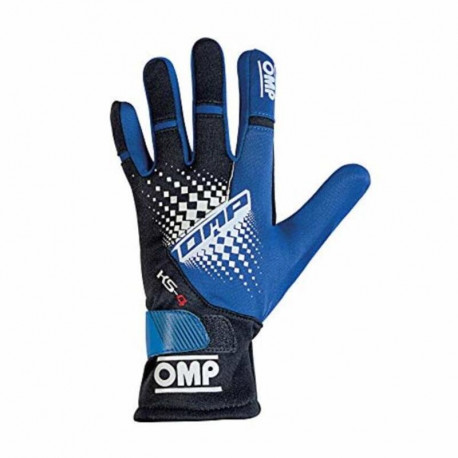 Kids Karting Gloves OMP MY2018 Zils 6 Izmērs0