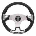 Racing Steering Wheel Sparco P222 Black Silver