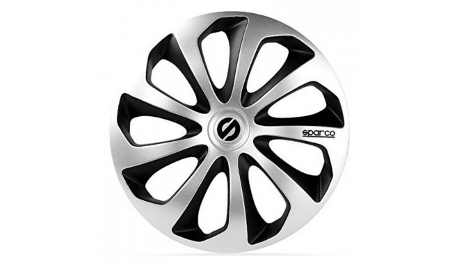 Hubcap Sparco Sicilia CS5 Black Silver 14" (4 uds)