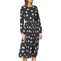 Dress New Look SP Finn Spot LS Pleated Midi (Size 36) (Refurbished A+)