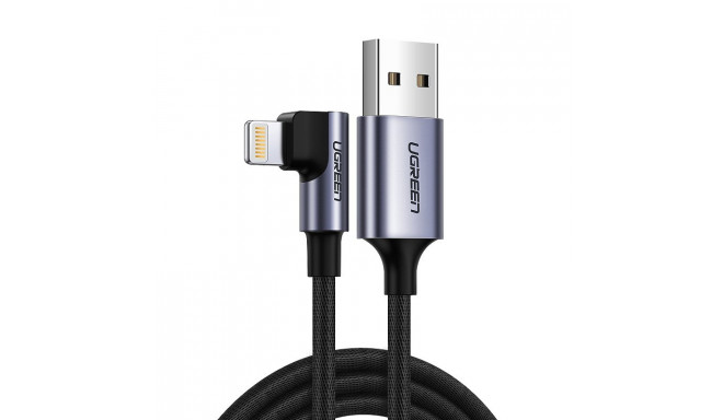 Ugreen US299 60521 angled Lightning / USB-A MFi cable 2.4A 1m - black