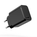 Setty USB-laadija 3A, must + USB-C kaabel 1m
