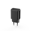 Setty USB-laadija 3A, must + USB-C kaabel 1m