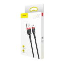 Baseus Cafule Cable Durable Nylon Braided Wire USB / micro USB QC3.0 2.4A 1M black-red (CAMKLF-B91)