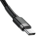 Baseus Cafule Cable Durable Nylon Braided Wire USB-C PD / USB-C PD PD2.0 60W 20V 3A QC3.0 2M black-g