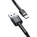 Baseus Cafule Cable Durable Nylon Braided Wire USB / USB-C QC3.0 2A 3M black-gray (CATKLF-UG1)