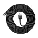 Baseus Cafule Cable Durable Nylon Braided Wire USB / USB-C QC3.0 2A 3M black-gray (CATKLF-UG1)