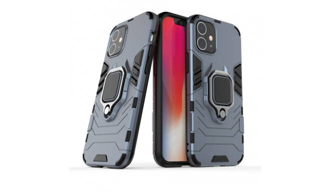 Ring Armor Case Kickstand Tough Rugged Cover for iPhone 12 mini blue