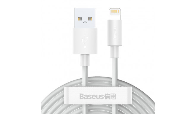 Baseus 2x USB cable - Lightning fast charging Power Delivery 1.5 m white (TZCALZJ-02)