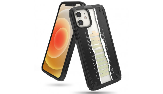 Ringke Fusion X Design durable PC Case with TPU Bumper for iPhone 12 mini black (Routine) (XDAP0020)