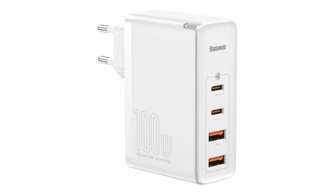 Baseus GaN2 Pro fast charger 100W USB / USB Type C Quick Charge 4+ Power Delivery white (CCGAN2P-L02