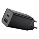 Baseus GaN2 Lite fast wall charger 65W USB / USB Typ C Quick Charge 3.0 Power Delivery (gallium nitr