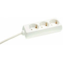 Power extension cord 3 sockets 1.5m, white