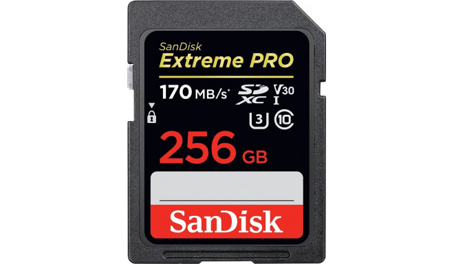 SanDisk atmiņas karte SDXC 256GB Extreme Pro V30 U3