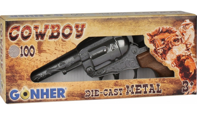 Metal cowboy revolver