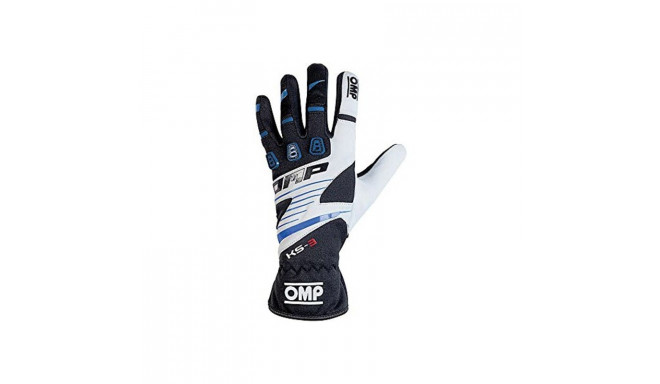 Детские водительские перчатки OMP KS-3 Синий Чёрный