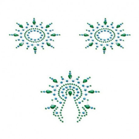 Flamboyant kehakaunistused sinine & roheline Mystim 46656 Türkiissinine (3 pcs)