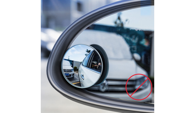 Baseus Full-view Blind-spot Mirror 2x additional car side mirror convex blind spot black (ACMDJ-01)