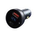 Baseus car charger USB / USB Type C 65 W 5 A SCP Quick Charge 4.0+ Power Delivery 3.0 LCD display gr