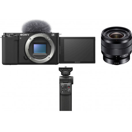 Sony ZV-E10 + 10-18mm f/4.0 + käepide