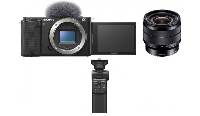 Sony ZV-E10 + 10-18mm f/4.0 + shooting grip