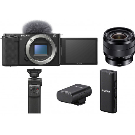 Sony ZV-E10 + 10-18mm f/4.0 + shooting grip + wireless microphone