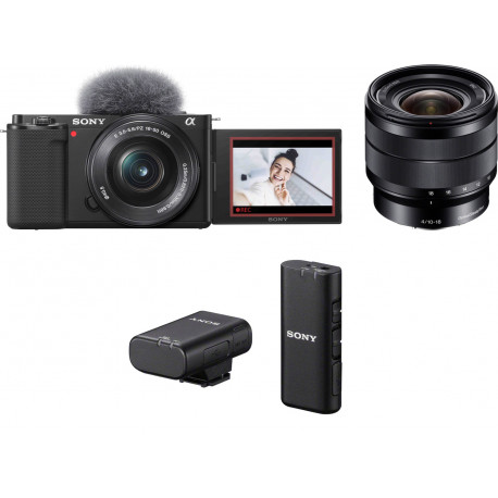 Sony ZV-E10 + 16-50mm + 10-18mm + беспроводной микрофон