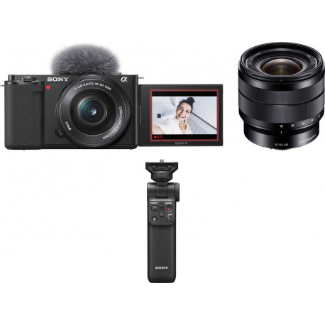Sony ZV-E10 + 16-50mm + 10-18mm + shooting grip