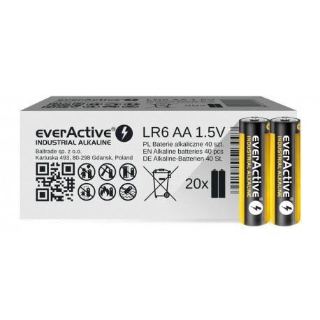 BATTERIES LR6/AA INDUST RIAL ALKALINE 40 PCS