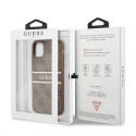 Guess case for iPhone 11 GUHCN614GDBR brown hard case 4G Stripe