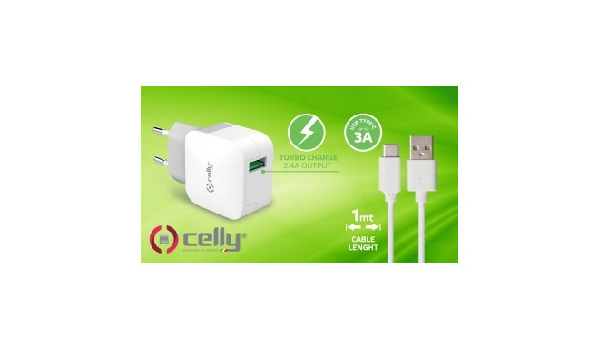 Celly laadija Turbo 2.4A USB-C