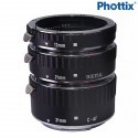 Phottix 3 Ring Auto-Focus AF Macro Extension Tube For Canon (Metal)