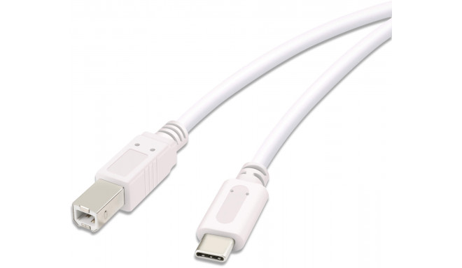 Vivanco кабель USB-C - USB-B 1.8 м, белый (45355)