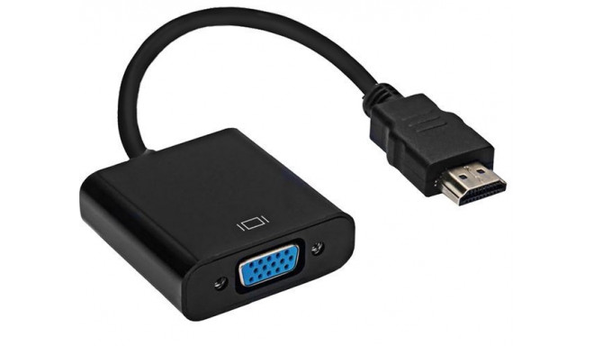 RoGer Adapter to Transfer HDMI to VGA (+Audio) Black