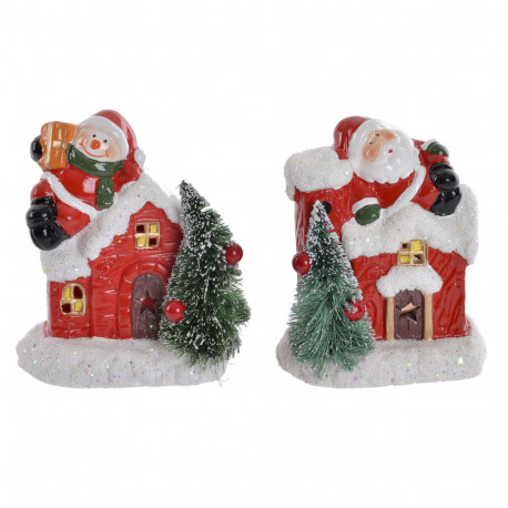 Dekoratiivkuju DKD Home Decor Keraamika Jõuluvana (2 pcs) (10 x 6.5 x 11.5 cm)