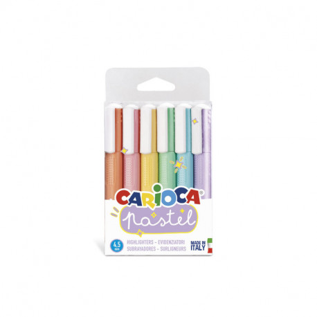Tekstimarker Carioca Pastel, 6tk