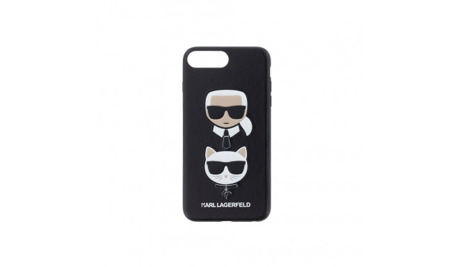 Karl Lagerfeld case for iPhone 7 Plus / 8 Plus KLHCI8LKICKC black hard case Karl and Choupette