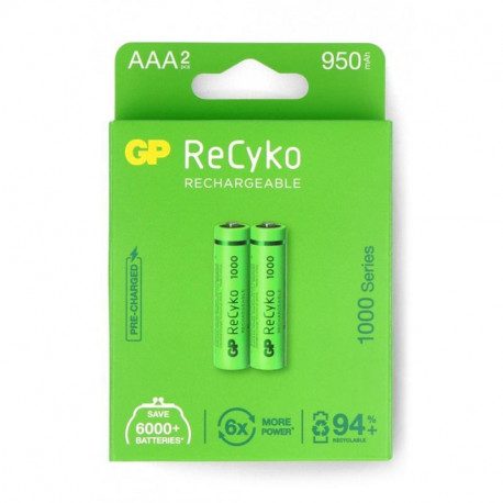 2 x AAA akupatareid GP (950 mAh)