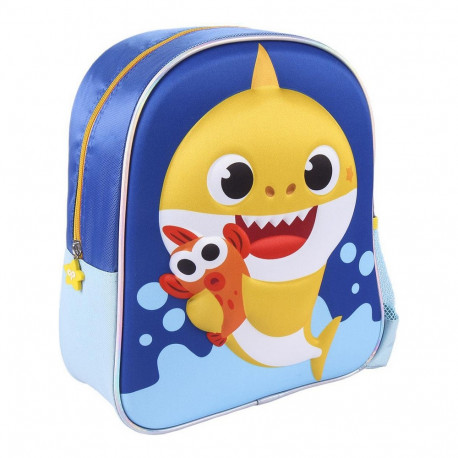 3D-Laste seljakott Baby Shark Pudel Sinine (25 x 31 x 10 cm)