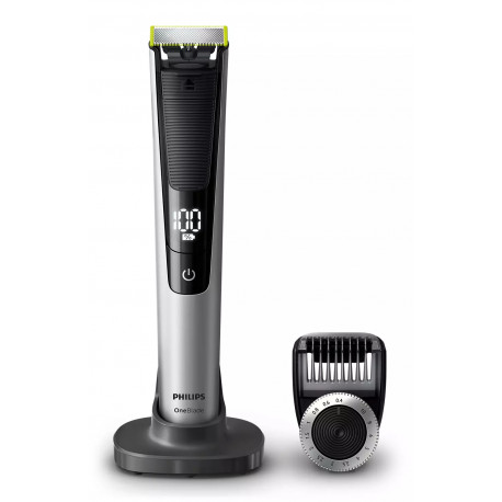 (V) Izpārdošanas cena! PHILIPS OneBlade Pro skuveklis, melns / sudraba