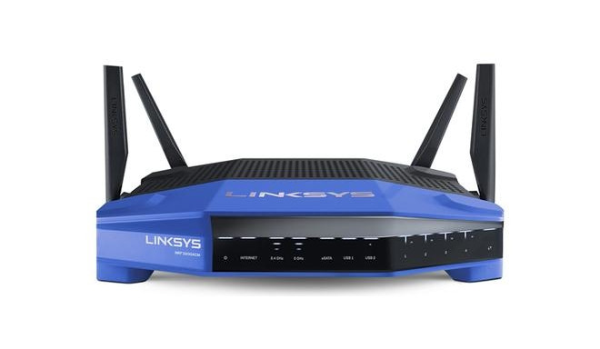 Linksys WRT3200ACM wireless router Gigabit Ethernet Dual-band (2.4 GHz / 5 GHz) Black, Blue